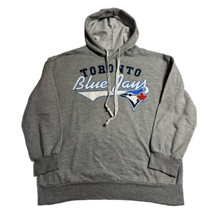 Toronto Blue Jays Baseball Team Vintage Gray Hoodie Pullover Size XL Woman Lady